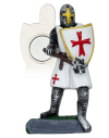 Imán Resina Caballero Templario blanco