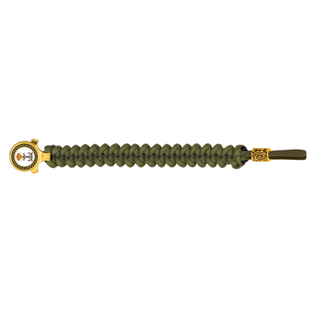 pulsera paracord Barbaric oro / verde. p