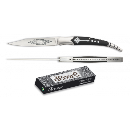 Navaja albainox negra.hoja : 8.8 cm