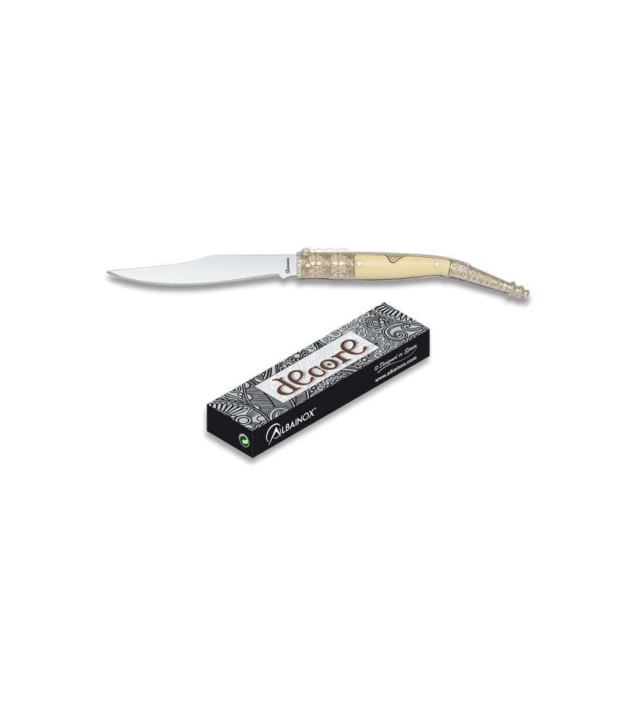 Navaja albainox cromada. hoja 8,5 cm