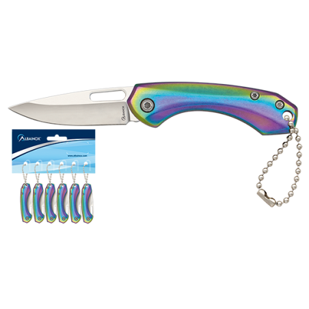 Navaja Albainox acero colorful  Set 6 pz
