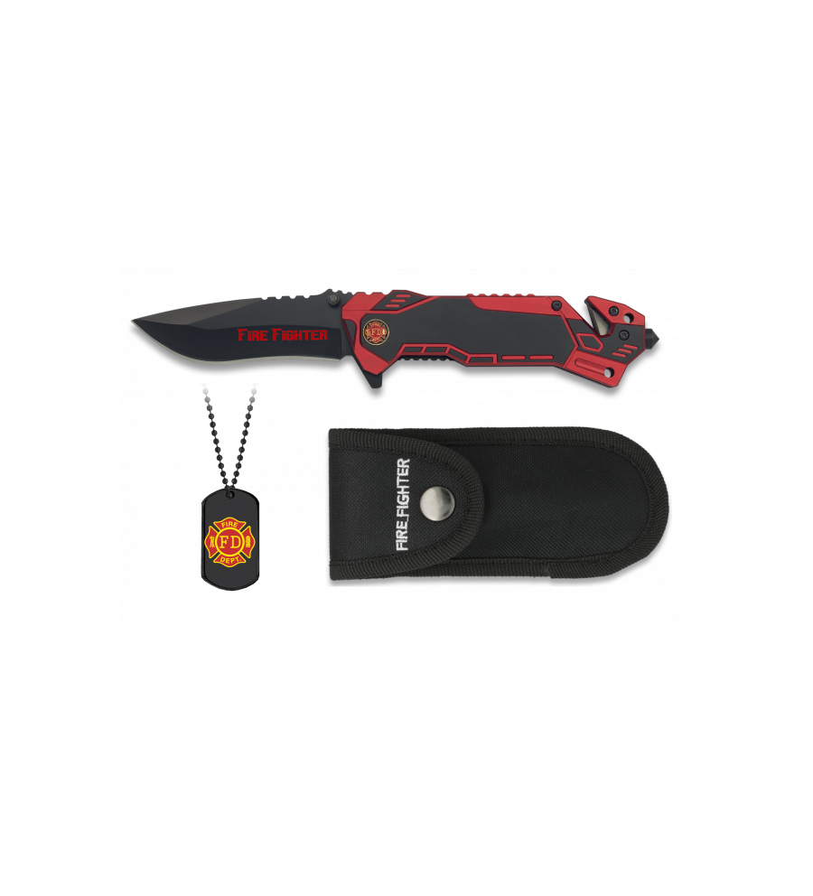 Navaja Albainox FIRE FIGHTER.  Hoja: 8.1