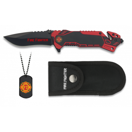 Navaja Albainox FIRE FIGHTER.  Hoja: 8.1