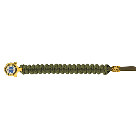 pulsera paracord Barbaric oro / verde. p