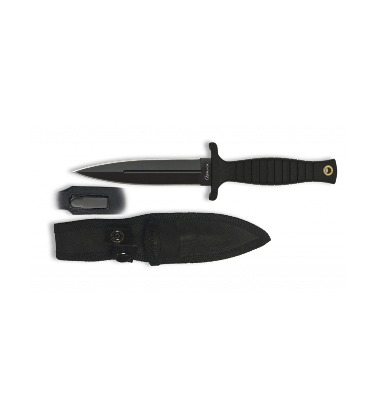 Cuchillo Albainox negro. funda. H: 12