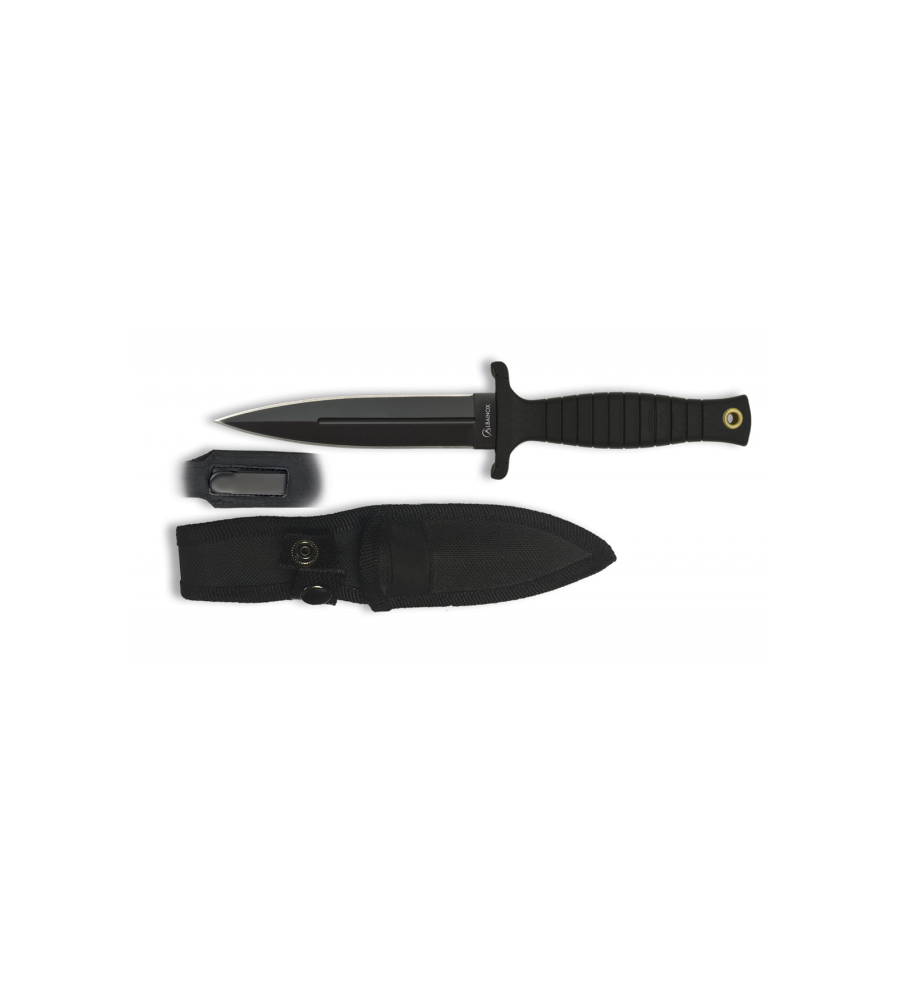 Cuchillo Albainox negro. funda. H: 12