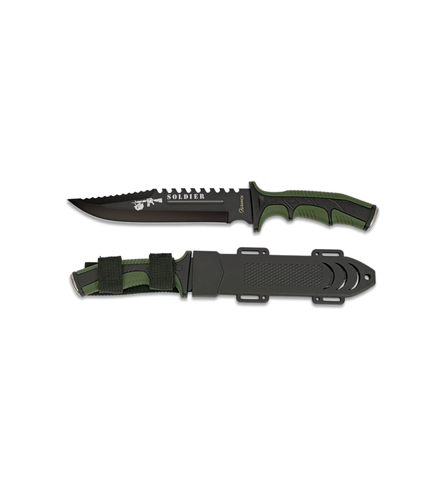 Cuchillo Albainox Soldier verde. H:19cm
