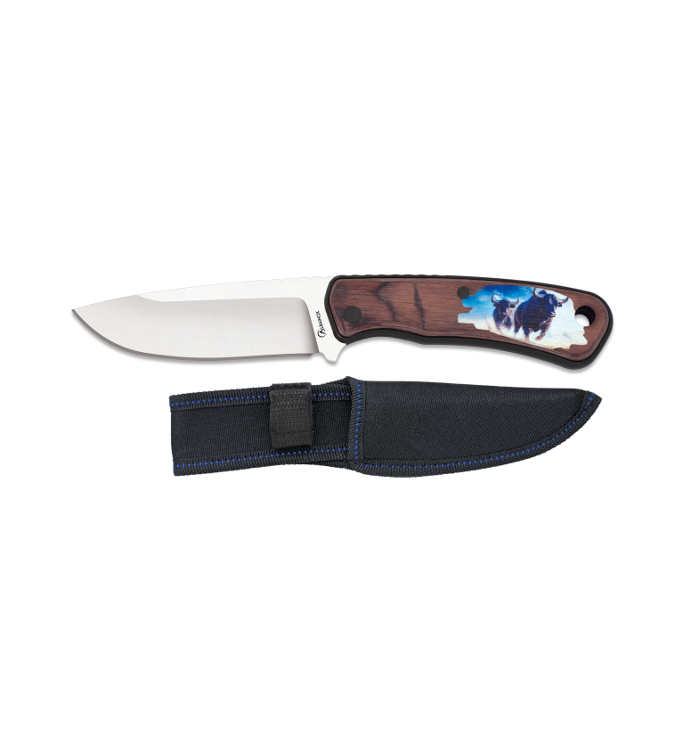 Cuchillo caza Albainox 3D. Toro. hoja: 1