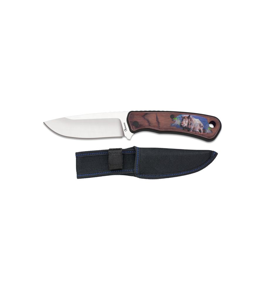 Cuchillo caza Albainox 3D jabalí. hoja: