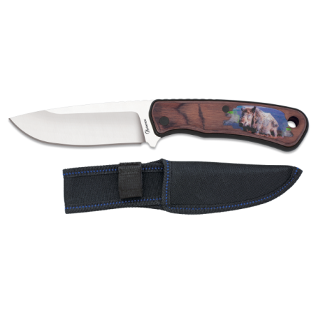 Cuchillo caza Albainox 3D jabalí. hoja:
