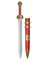 Espada ROMANA  Ornamentación Rojo-Dorado