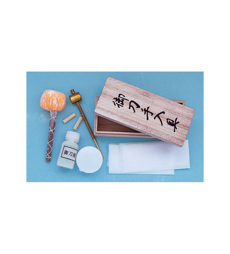 Kit de limpieza para katanas caja madera