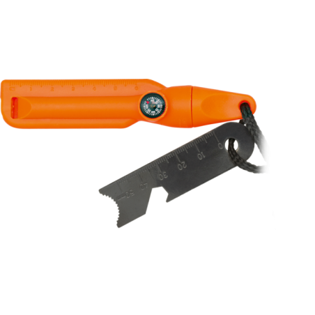 Pedernal Naranja c/ brújula y silbato