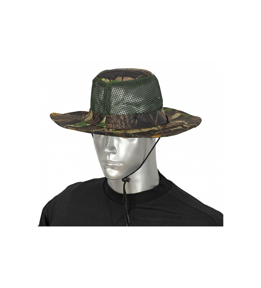 sombrero con rejilla camo arbol verde