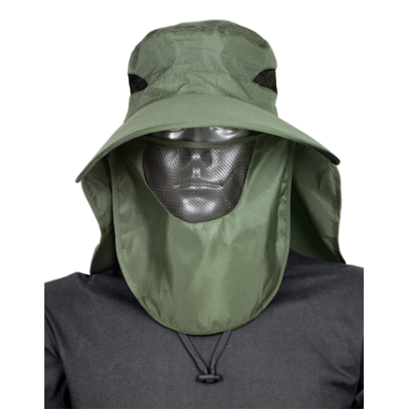 Gorra Sahariana Barbaric Verde con rejil