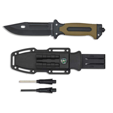 Cuchillo táctico ALBAINOX coyote-negro