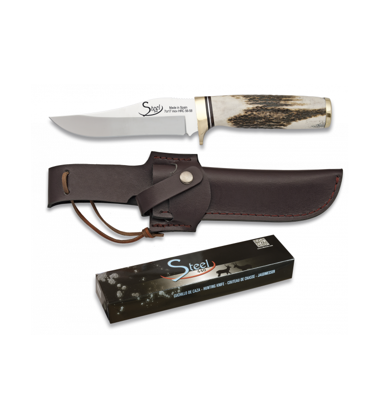 Cuchillo STEEL 440. Ciervo. C/Funda.12.5