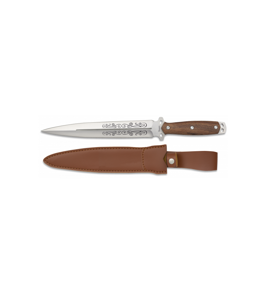 cuchillo Albainox. madera. funda piel