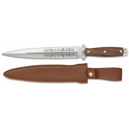 cuchillo Albainox. madera. funda piel