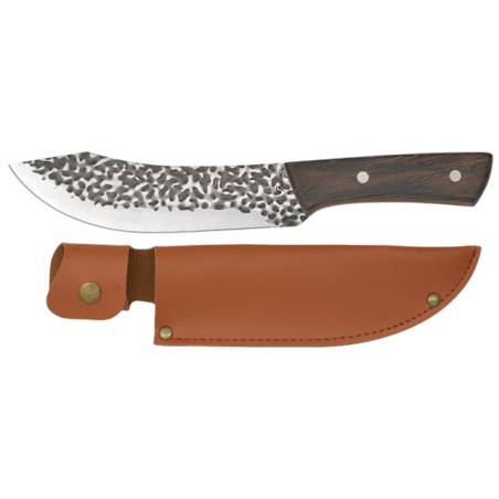 cuchillo puño madera / funda polipiel. h