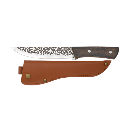 cuchillo puño madera / funda polipiel. h