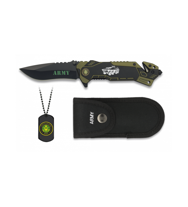 Navaja Albainox Army con chapa