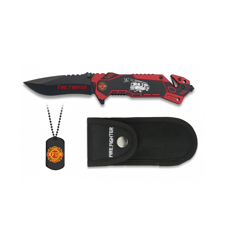 Navaja Albainox Fire Fighter con chapa