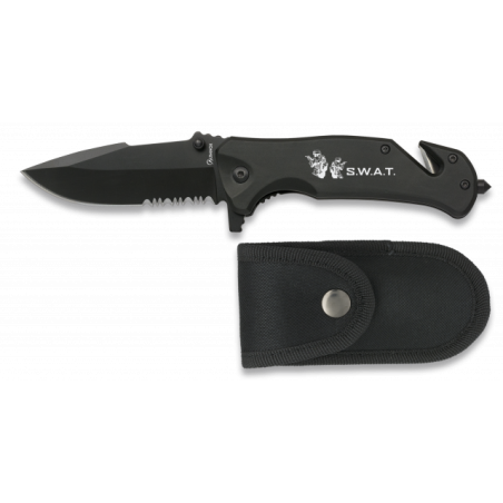 navaja albainox negra seguridad. H: 8.3