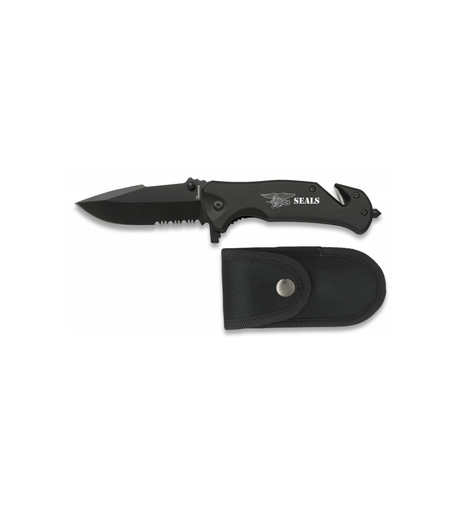 navaja albainox negra seguridad. H: 8.3