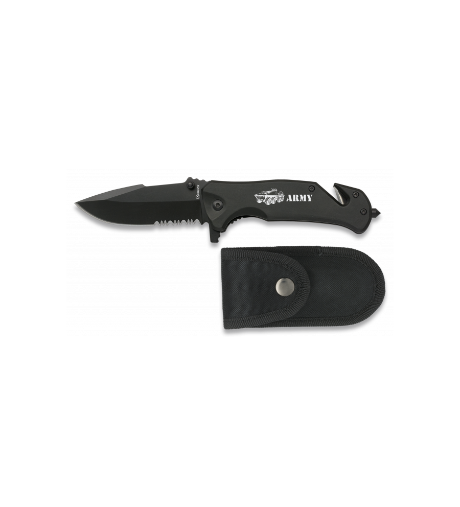 navaja albainox negra seguridad. H: 8.3