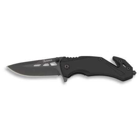 navaja ALBAINOX seguridad negra. hoja5.8