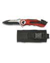 Navaja Albainox roja con sierra. h: 6.5