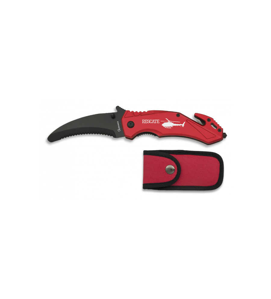 Navaja seguridad Roja Albainox. H: 8.5