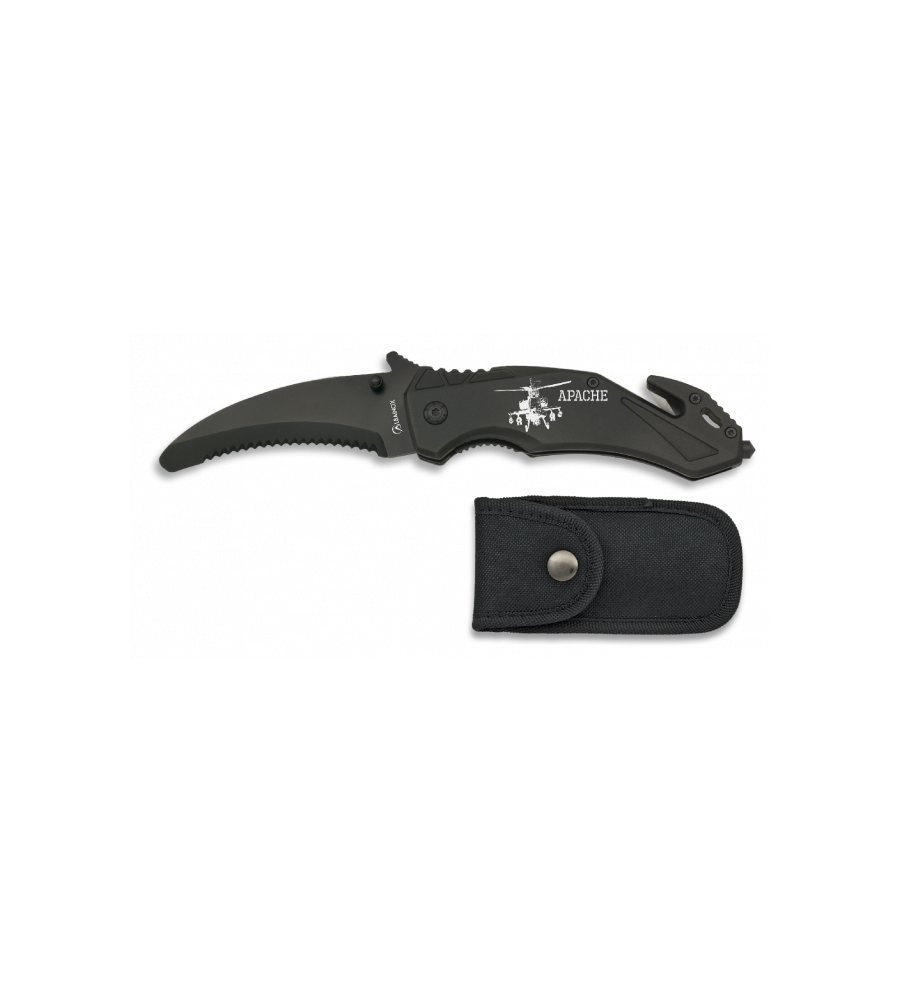 Navaja seguridad Negra Albainox. H: 8.5