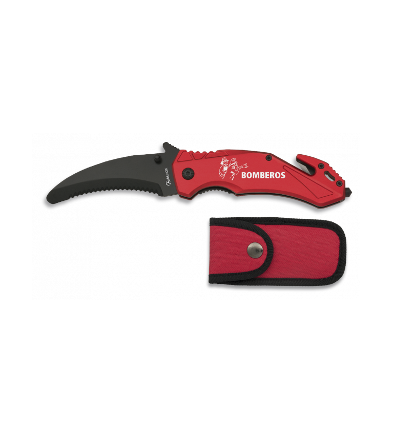 Navaja seguridad Roja Albainox. H: 8.5