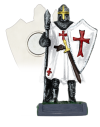 Imán Resina Caballero Templario blanco