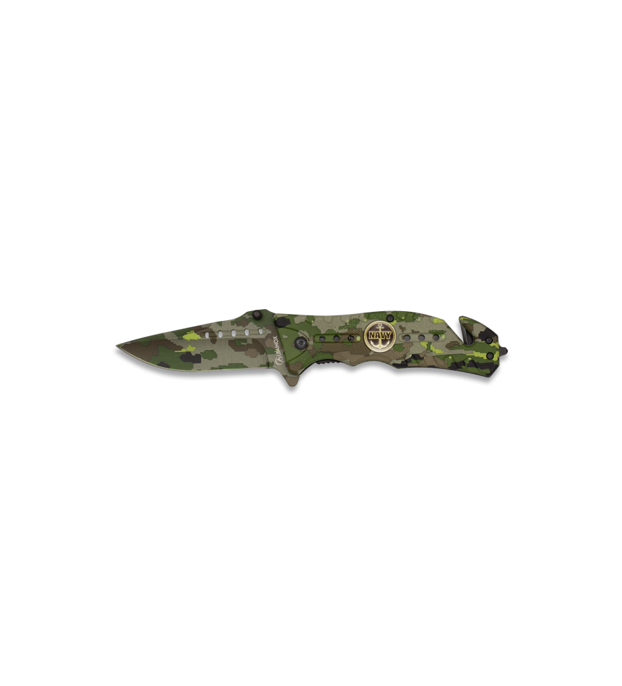 Navaja Albainox  Camo Verde. H: 8
