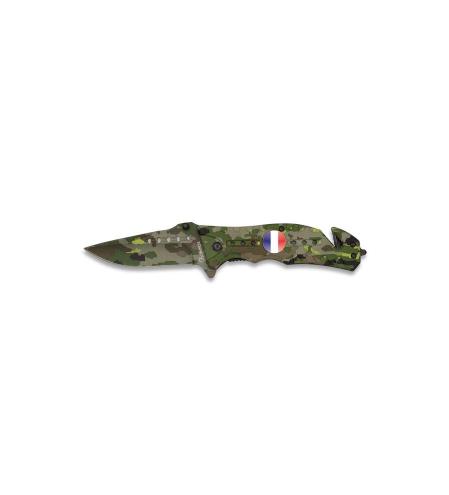 Navaja Albainox  Camo Verde. H: 8