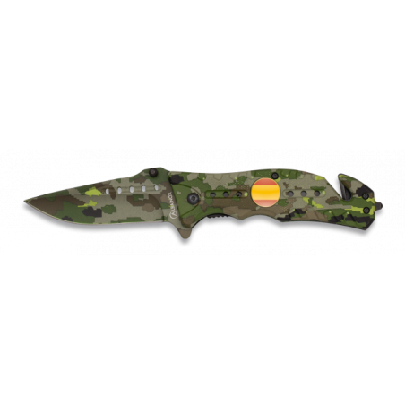 Navaja Albainox  Camo Verde. H: 8
