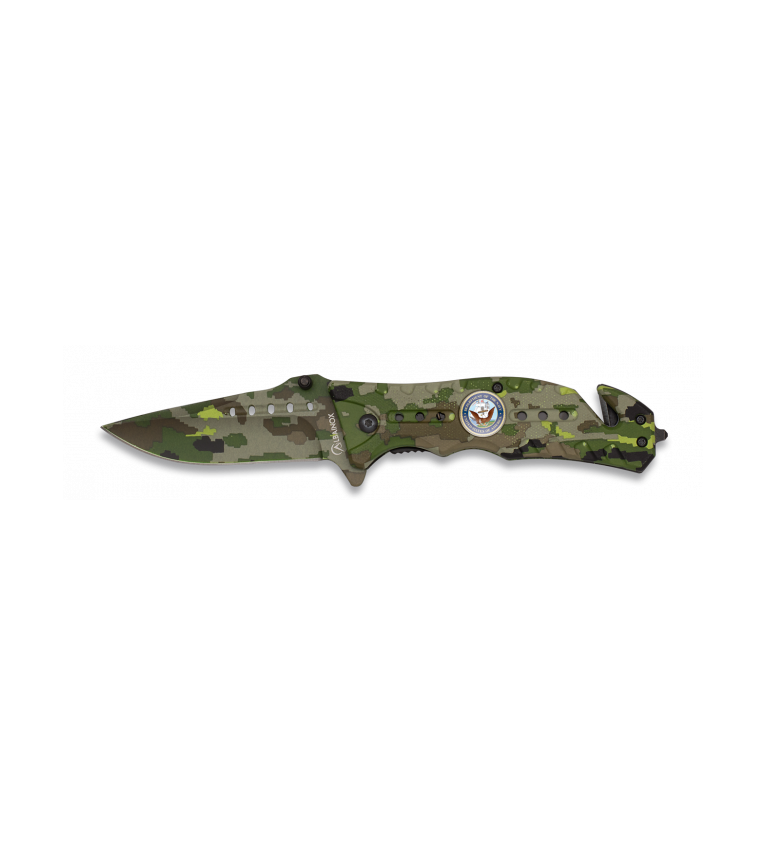 Navaja Albainox  Camo Verde. H: 8