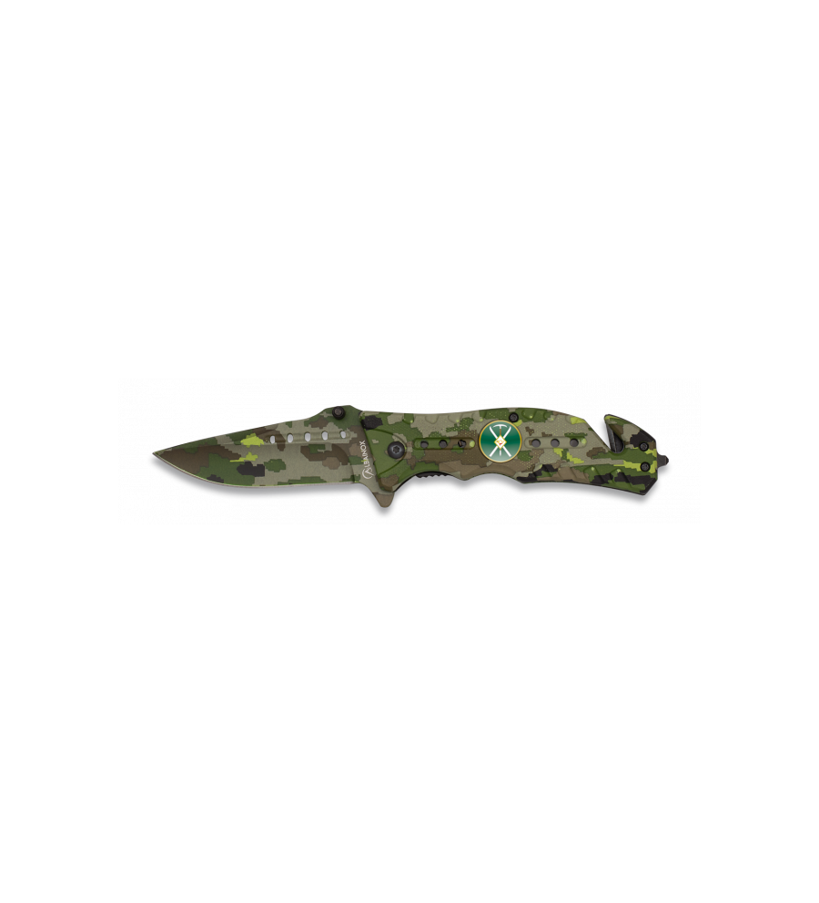 Navaja Albainox  Camo Verde. H: 8