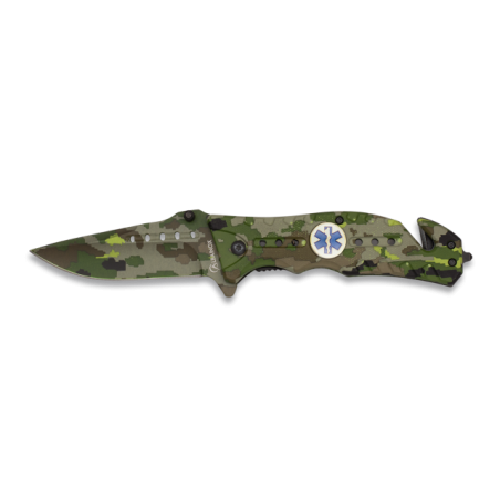 Navaja Albainox  Camo Verde. H: 8