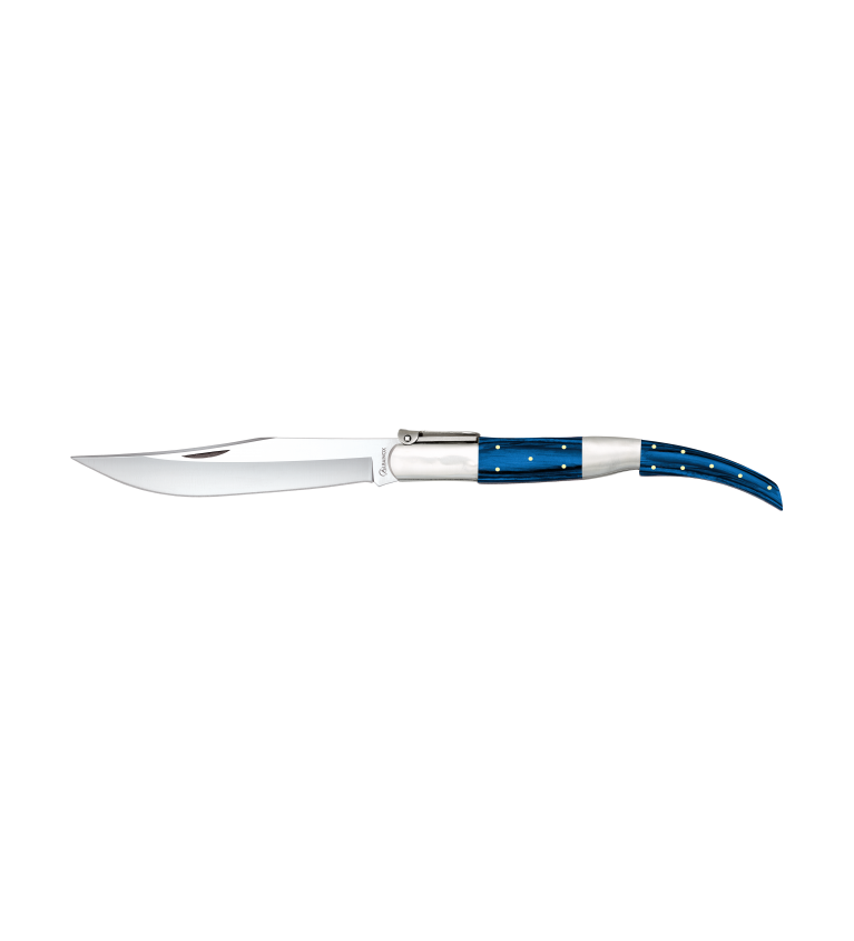 navaja arabe. madera azul. hoja 21.8 cm