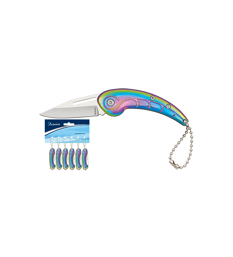 Navaja Albainox acero colorful  Set 6 pz