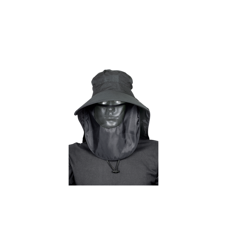 Gorra Sahariana Barbaric Negra con rejil