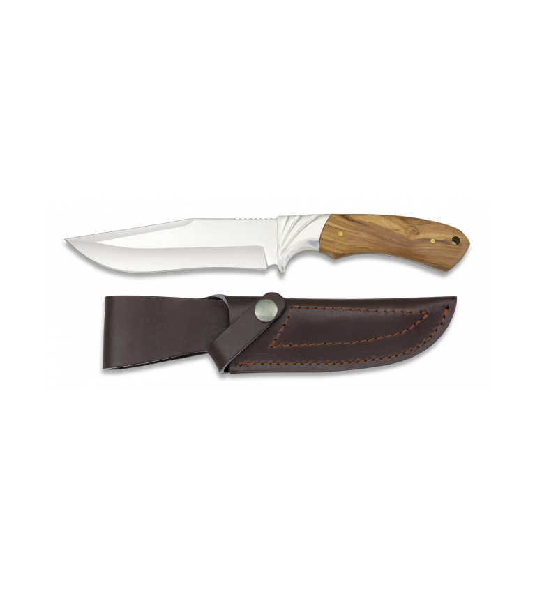 Cuchillo Caza Mango Olivo. Total: 26.1