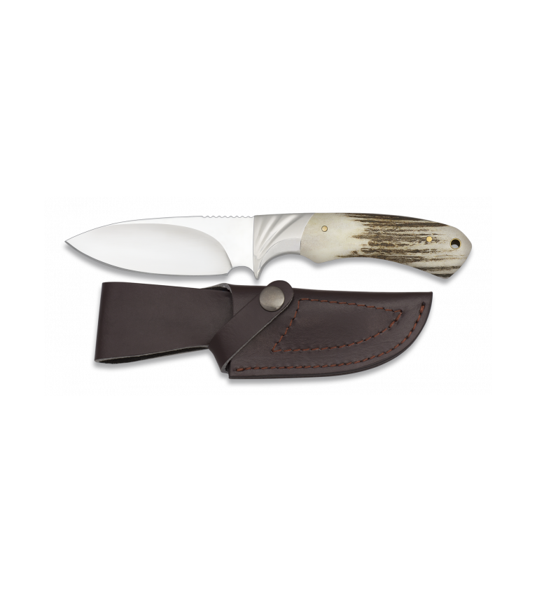 cuchillo Caza Mango Ciervo. Total: 23cm