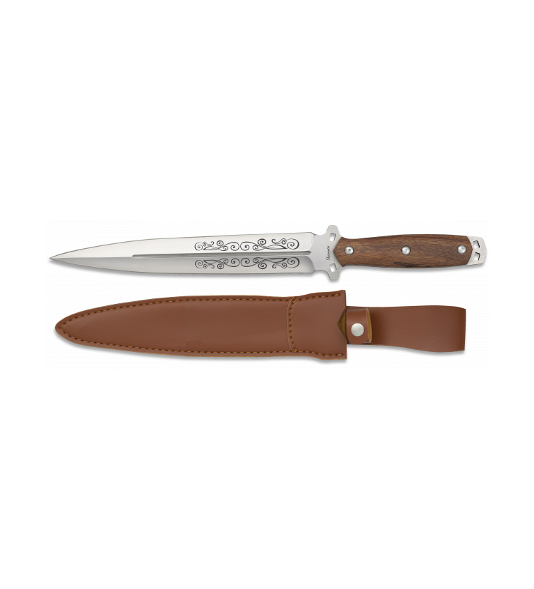 cuchillo Albainox. madera. funda piel