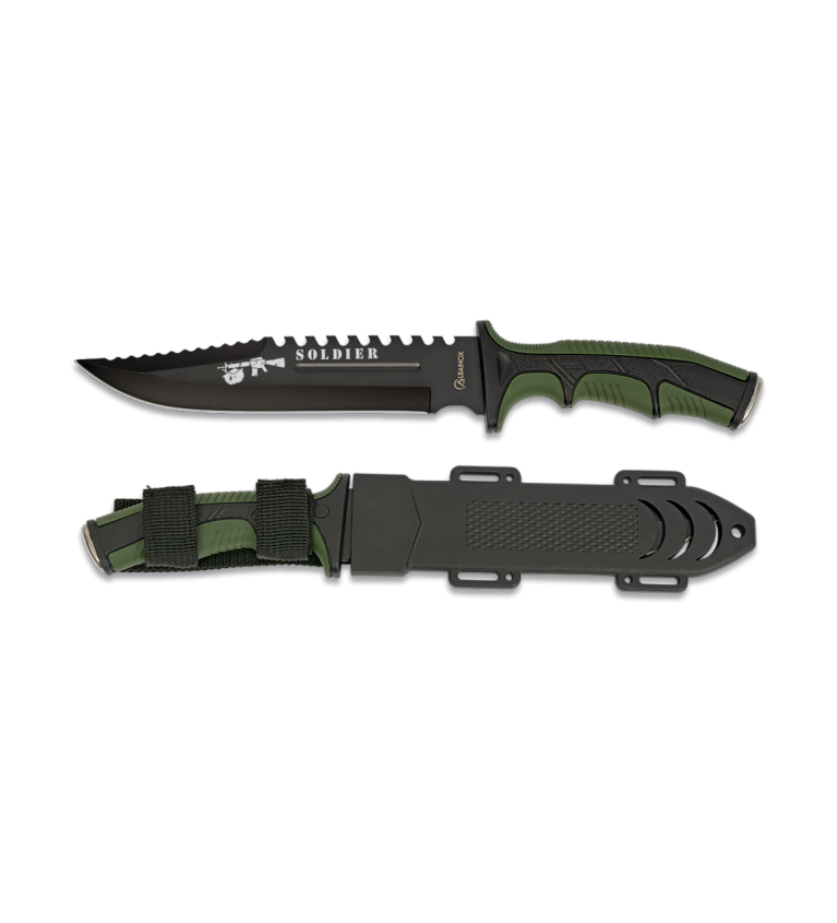Cuchillo Albainox Soldier verde. H:19cm