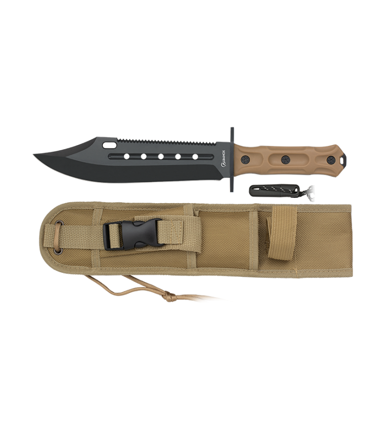 cuchillo Albainox tac. coyote. hoja negr